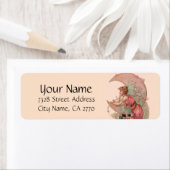 ÉTIQUETTE TAROTS/ LADY DE LA LUNE, FLEURS EN ROSE (En situation)