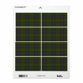 Étiquette tartan californien (Feuille entière)
