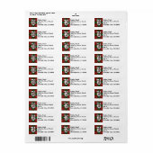 Étiquette Tartan Clan Boyd Monogramme Royale (Feuille entière)