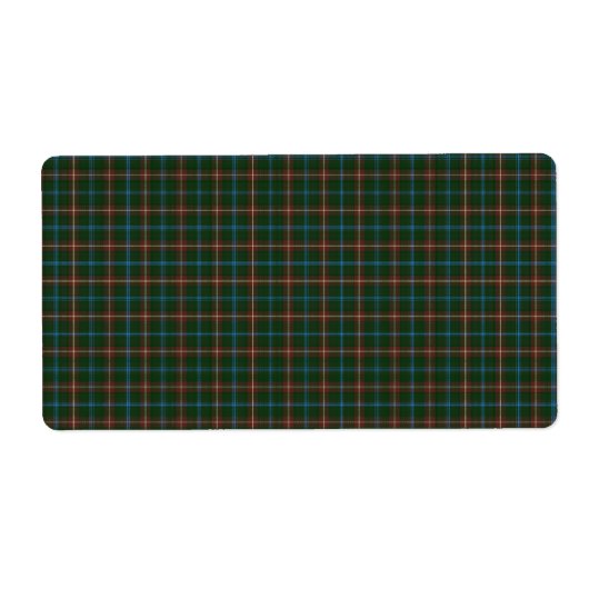 Étiquette tartan du Manitoba (Devant)
