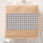 Étiquette Tartan gris mode (En situation)