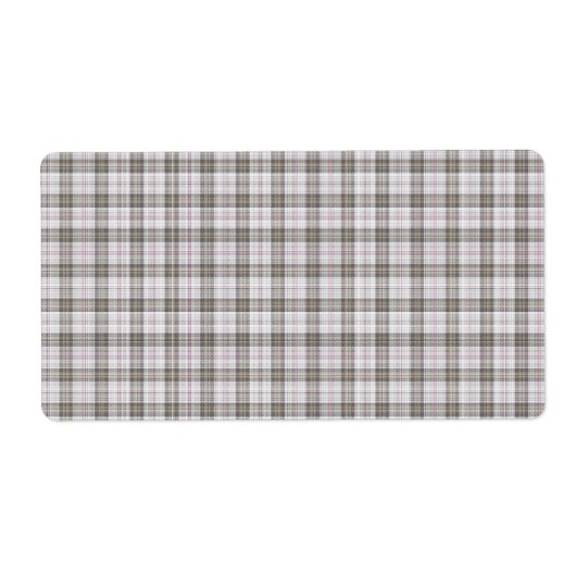 Étiquette Tartan gris mode (Devant)