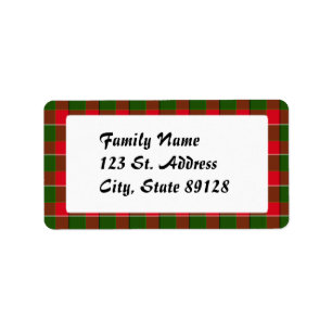 Étiquette Tartan Plaid (1) Arrière - plan de Noël