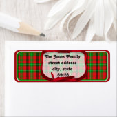 Étiquette Tartan Plaid (2) Arrière - plan de Noël (En situation)