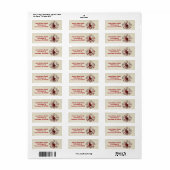 Étiquette Tartan Plaid Deer Sur La Conception De Flocon De N (Feuille entière)