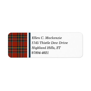 Étiquette Tartan royal de Stewart