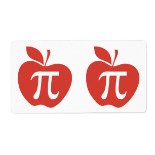 Étiquette Tarte à pomme rouge