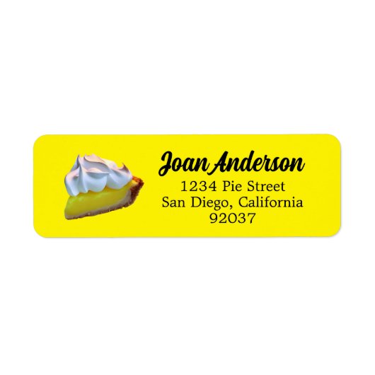 Étiquette Tarte au citron meringuée (Devant)