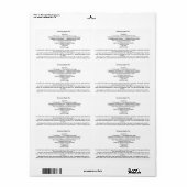 Étiquette Tarte Extraordinaire à la pomme (Feuille entière)