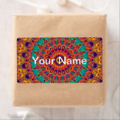 Étiquette Tattoo Kaleidoscope Fractal (En situation)