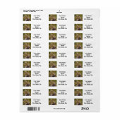 Étiquette Taureau pendant l'étiquette d'adresse de retour de (Feuille entière)