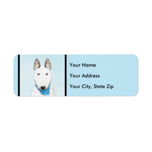 Étiquette Taureau Terrier - Cute Original Chien Art (Devant)