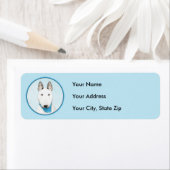 Étiquette Taureau Terrier - Cute Original Chien Art (En situation)