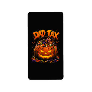 Étiquette Taxe Papa Drôle Halloween Citrouille