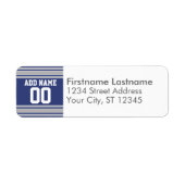 Étiquette Team Jersey - Nom personnalisé - Adresse de retour (Devant)