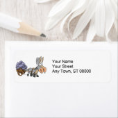 Étiquette teamwork ânes mules caricature (En situation)