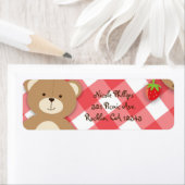 Étiquette Teddy Bear Pique-nique Été Anniversaire Fête Invit (En situation)
