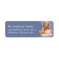 Teddy Bear Tea Party Adresse de retour Label
