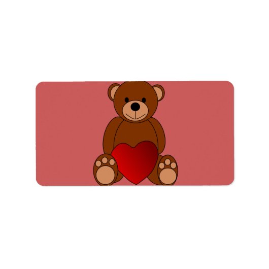 Étiquette Teddy Love (Devant)