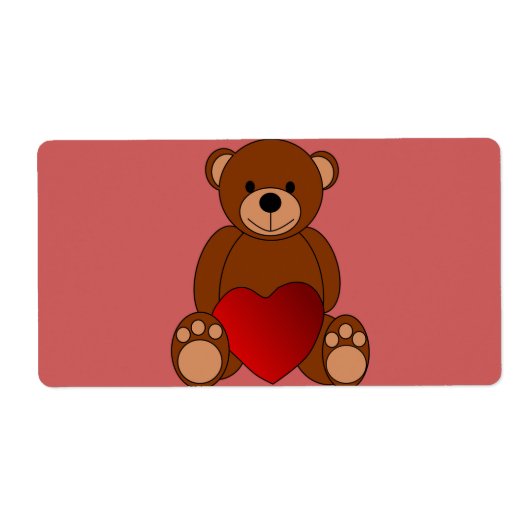 Étiquette Teddy Love (Devant)