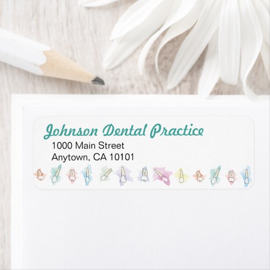 Étiquette Teintures d'aquarelle (En situation)