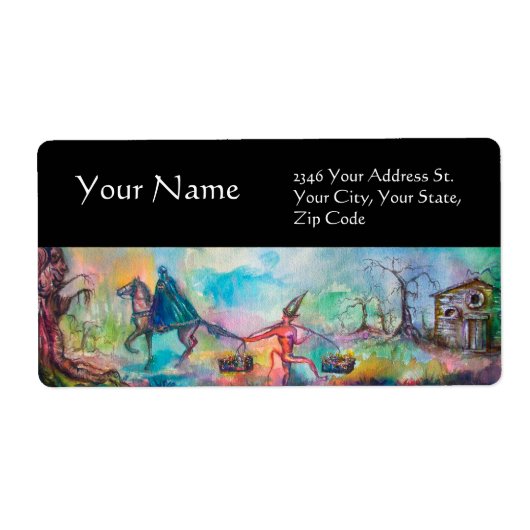 Étiquette TEMPTATION Chevalier foncé et le trésor du diable, (Devant)