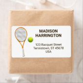 Étiquette Tennis de nom et d'adresse personnalisés (En situation)