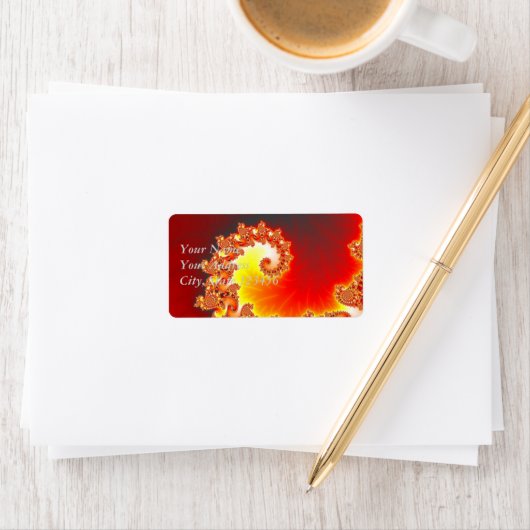 Étiquette Tentacle flamand - Art fractal (En situation)