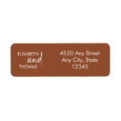 Étiquette Teracotta minimaliste moderne élégant (Devant)