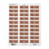 Étiquette Terracotta Boho Phase Lunaire Céleste (Feuille entière)