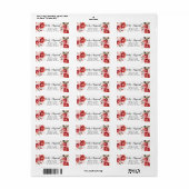 Étiquette Terracotta Burgundy Blush Floral  Wedding Address (Feuille entière)