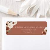 Étiquette Terracotta Fall Wedding Return Address (En situation)