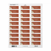 Étiquette Terracotta Future M. et Mme Adresse de retour (Feuille entière)