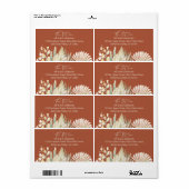 Étiquette Terracotta future M et Mme Adresse de retour Étiqu (Feuille entière)