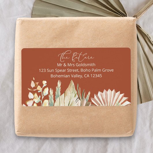 Étiquette Terracotta future M et Mme Adresse de retour Étiqu