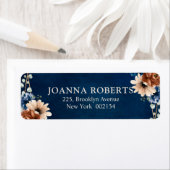 Étiquette Terracotta Marine Bleu Vert Mariage géométrique La (En situation)