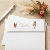 Étiquette Terracotta rouille Floral Boho Autumn Mariage de f