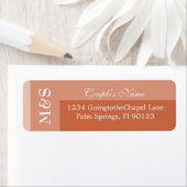 Étiquette Terracotta Simple Moderne Chic Script Mariage Étiq (En situation)