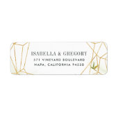 Étiquette Terrarium | Adresse de retour géométrique (Devant)