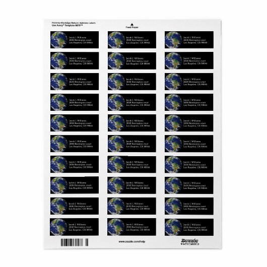 Étiquette Terre | (Feuille entière)