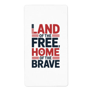 Étiquette Terre de la Liberté Chemise USA Maison des Brave