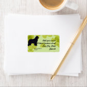 Étiquette Terre-Neuve - Design Feuille vert (En situation)