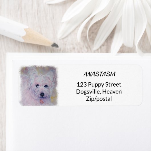 Étiquette TERRIER BLANC Ouest (En situation)