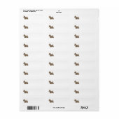 Étiquette Terrier Écossais Impression Guépard (Feuille entière)