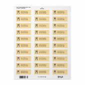 Étiquette Tervueren beige (Feuille entière)