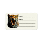 Étiquette Tête d'attaque du léopard (Devant)