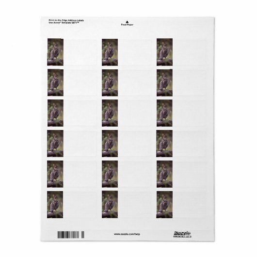 Étiquette tétras (Feuille entière)