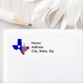 Étiquette Texas et Bluebonnets (En situation)