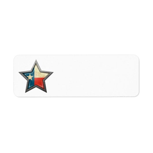 Étiquette Texas Flag Star (Devant)