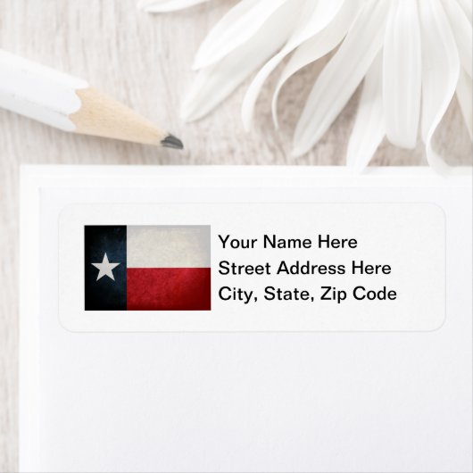 Étiquette Texas Flag ; Texan ; (En situation)